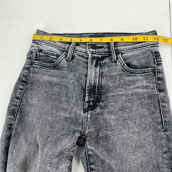 MOTHER Insider Crop Fray Jeans 24 Gray Acid Wash Train Stops Distressed Raw Hem - Picture 7 of 11